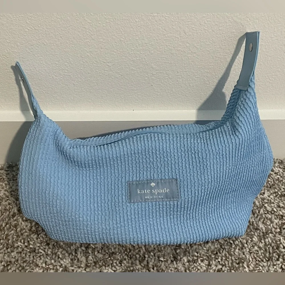 NEW- Kate Spade Blue Cosmetic Pag/Purse - Picture 5 of 7